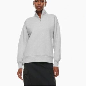 TNA Sweatfleece Cozy Fleece Boyfriend Fit Quarter Zip